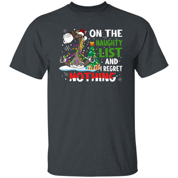 Horse Christmas - On The Naughty List And I Regret Nothing Shirt Gildan Ultra Cotton T-Shirt