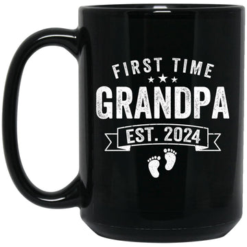 First Time Grandpa 2024 For Grandfather To Be Gift Mug