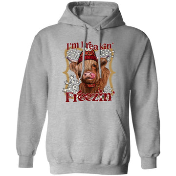 I'm Freaking Freezing Funny Heifer Cow Funny Shirt Christmas Gift