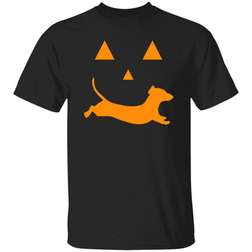 Dachshund Halloween Pumpkin Funny Graphic Tee Shirt Dog Lovers Gifts