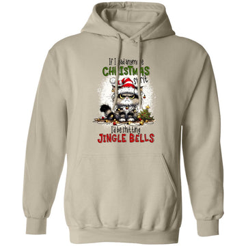 Cat If I Had Anymore Christmas Spirit I'd Be Shitting Jingle Bell Shirt Xmas Gifts