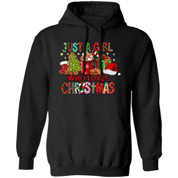 Just A Girl Who Loves Christmas Holiday Winter Shirt Xmas Gifts Sweatshirt