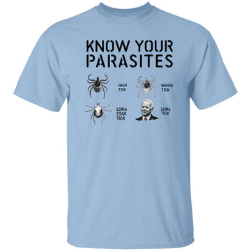 Know Your Parasites Anti Biden Funny Joe Biden Parody Shirt Gildan Ultra Cotton T-Shirt