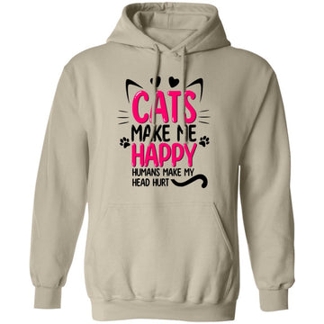 Cats Make Me Happy Humans Make My Head Hurt Shirt