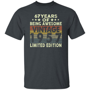 67 Years Of Being Awesome Vintage 1957 Limited Edition Shirt 67th Birthday Gifts Shirt Gildan Ultra Cotton T-Shirt