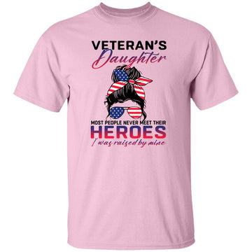 Veteran's Daughter Most People Never Meet Their Heroes I Was Raised By Mine Shirt - Veteran T-Shirt