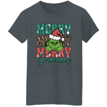 Merry Merry Merry Grinchmas Christmas Funny Women's T-Shirt