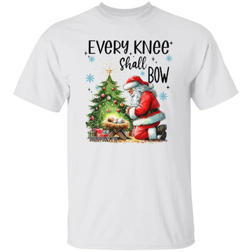 Santa Claus Every Knee Shall Bow Christmas Funny Shirt