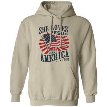 She Loves Jesus And America Too Shirt America Flag - Patriotic Shirt Jesus Lover America Tee - Christian 4th of July Gift,Jesus Independence Day