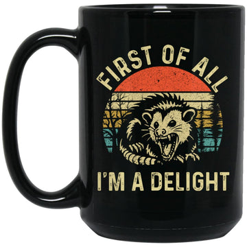 First Of All 'm A Delight Vintage Mug, Coffee Mugs