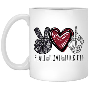 Peace Love Fuck Off Gift Mug