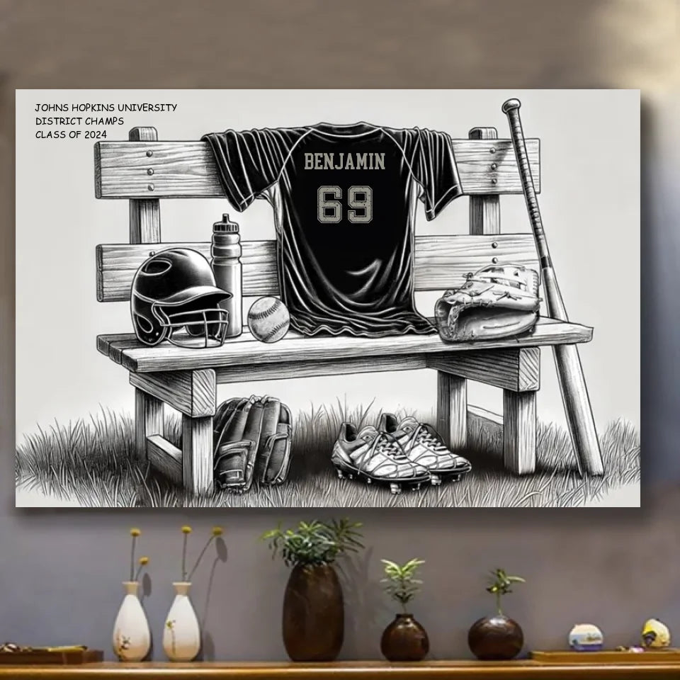 Personalized Class Baseball Team Canvas Poster, Gift For Baseball Team Members