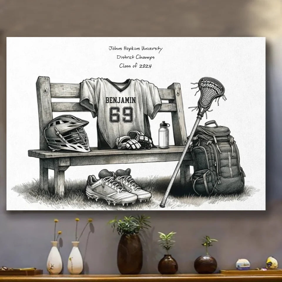 Personalized Class Lacrosse Team Canvas Poster, Gift For Lacrosse Team Members
