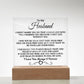 Gift For Husband "I Can't Live Without You" Acrylic Square Plaque - An Unforgettable and Exclusive Keepsake