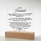 Gift For Husband "I Can't Live Without You" Acrylic Square Plaque - An Unforgettable and Exclusive Keepsake