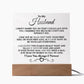 Gift For Husband "I Can't Live Without You" Acrylic Square Plaque - An Unforgettable and Exclusive Keepsake
