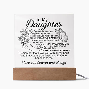 To My Daughter | I Love You Forever And Always Acrylic Plaque Gift For Daughter From Mom, Dad