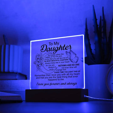 To My Daughter | I Love You Forever And Always Acrylic Plaque Gift For Daughter From Mom, Dad