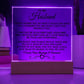 Gift For Husband "I Can't Live Without You" Acrylic Square Plaque - An Unforgettable and Exclusive Keepsake