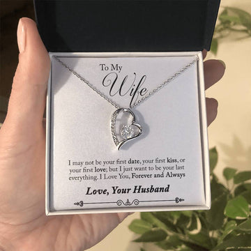 To My Wife Forever Love Necklace Gift For Wife, Gift Frist Wedding, Gift For Her, Wife Birthday Gift From Husband, Valentine Gift For Wife, Mother's Day Gift, Wife Anniversary Gift, Christmas Gifts