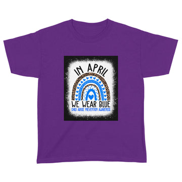 In April We Wear Blue Cool Child Abuse Prevention Awareness Shirt