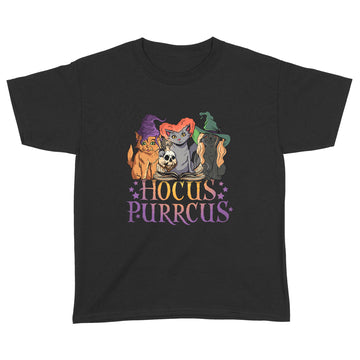 Hocus Purrcus Halloween Witch Cats Funny Parody Shirt - Standard Youth T-shirt