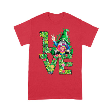 Funny LOVE Gnomes Irish Shamrock St Patrick's Day Gifts T-Shirt - Standard T-shirt