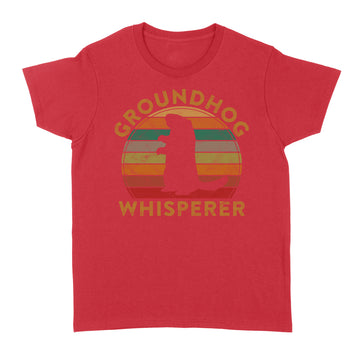 Groundhog Whisperer Silhouette Vintage Gift Ground Hog Day Shirt - Standard Women's T-shirt