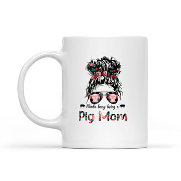 Kinda Busy Being A Chicken Mom Mug Mother's Day Mug Gift For Mom - White Mug