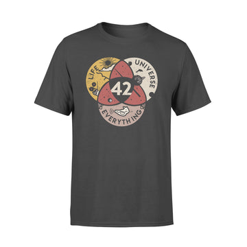 Science 42 Life universe everything vintage graphic tee shirt - Premium T-shirt