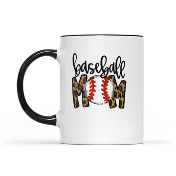 Baseball Mom Leopard Funny Softball Mom Mug Mother's Day Gift Mug - Accent Mug