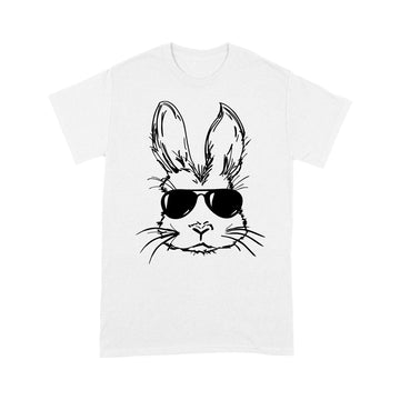 Bunny Face With Sunglasses For Boys Men Kids Easter Shirt - Standard T-Shirt
