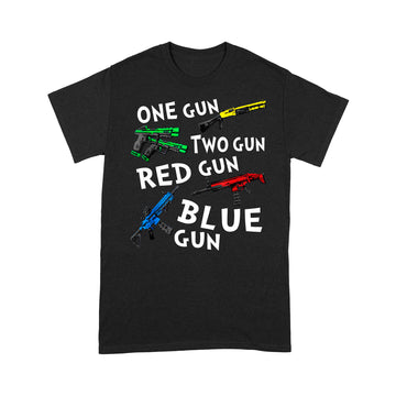 One Gun Two Gun Red Gun Blue Gun Shirt - Standard T-shirt