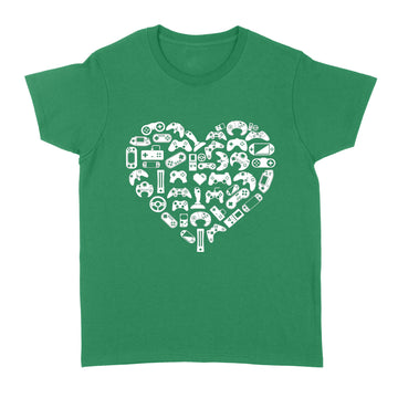 Boys Gamer Gift - Game Heart Valentines Day Lover Men Kids T-Shirt - Standard Women's T-shirt