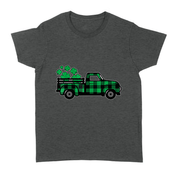 Green Buffalo Plaid Shamrock Pickup Truck St. Patrick's Day T-Shirt - Standard Women's T-shirt