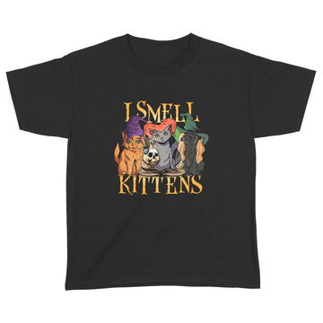 Halloween Witch Cats I Smell Kittens Funny Parody Shirt - Standard Youth T-shirt