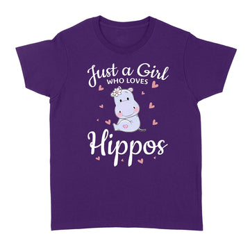 Just A Girl Who Loves Hippos Funny Shirt - Standard Women's T-shirt