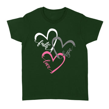 Faith Hope Love Hearts Funny Shirt - Standard Women's T-shirt
