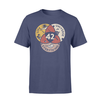 Science 42 Life universe everything vintage graphic tee shirt - Premium T-shirt