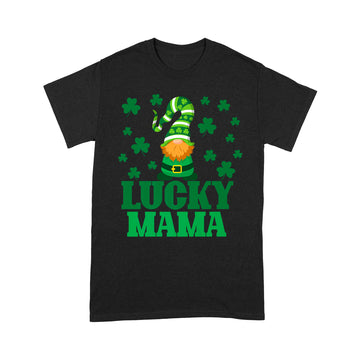 Lucky Mama Mother St Patrick's Day Clover Gnome Irish Gift Premium T-Shirt - Standard T-shirt