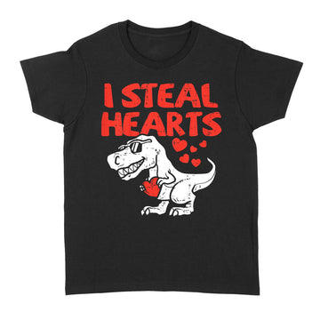 Kids I Steal Hearts Trex Dino Cute Baby Boy Valentines Day Gift T-Shirt - Standard Women's T-shirt