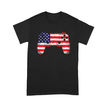 4th Of July T Shirt Video Game Gamer Kids Boys Men USA Shirt - Standard T-Shirt