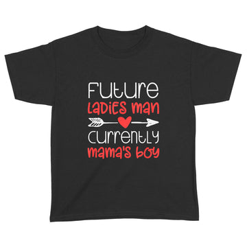 Valentine's Day Tshirt Boy Cute Ladies Man Mama's Tshirt T-Shirt - Standard Youth T-shirt