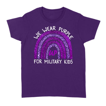 We Wear Purple Up For Military Kids Military Child Month Shirt - Standard Women's T-shirt