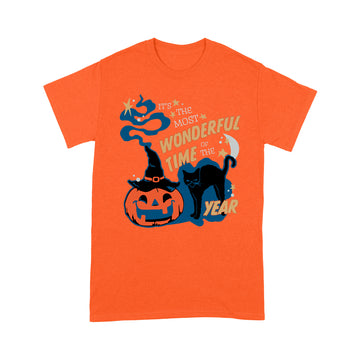 It's The Most Wonderful Time Of The Year Black Cat Halloween Shirt - Standard T-Shirt