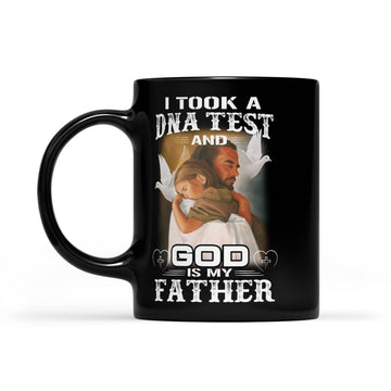 I Took A DNA Test And God Is My Father Mug - Black Mug