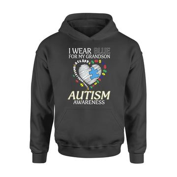 I Wear Blue For My Grandson Autism Awareness Accept Understand Love Shirt - Standard Hoodie