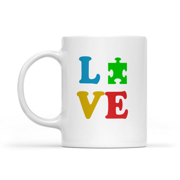 Love Autism Mug Autism Awareness Gifts Mug - White Mug