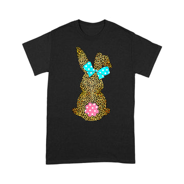 Happy Easter Cute Leopard Bunny Rabbit T-Shirt - Standard T-shirt