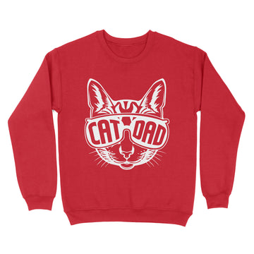 Funny Cat Dad Shirt For Cat Lovers Fathers Day Gifts T-Shirt - Standard Crew Neck Sweatshirt